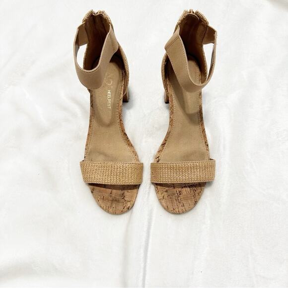 A2 by Aerosoles Tan Suede Block Heel Sandals with Ankle Strap size 6 - Picture 4 of 10